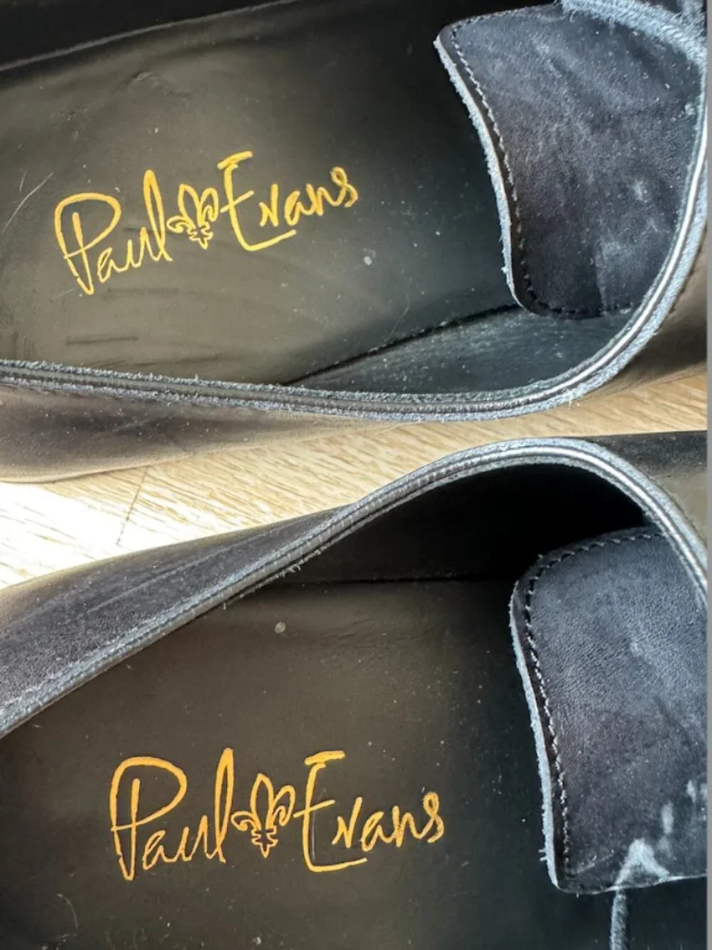 Paul Evans Black Leather Oxfords in Size 10